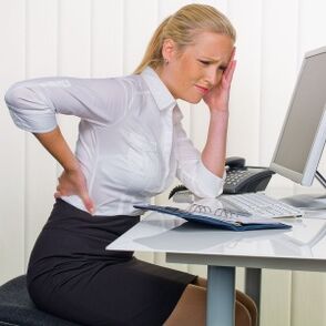 ágyéki osteochondrosis ülőmunka során